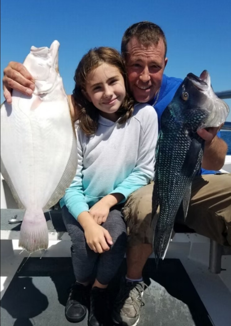 Striped bass caught on a Super Hawk fishing trip off Point Lookout, Nassau County NY